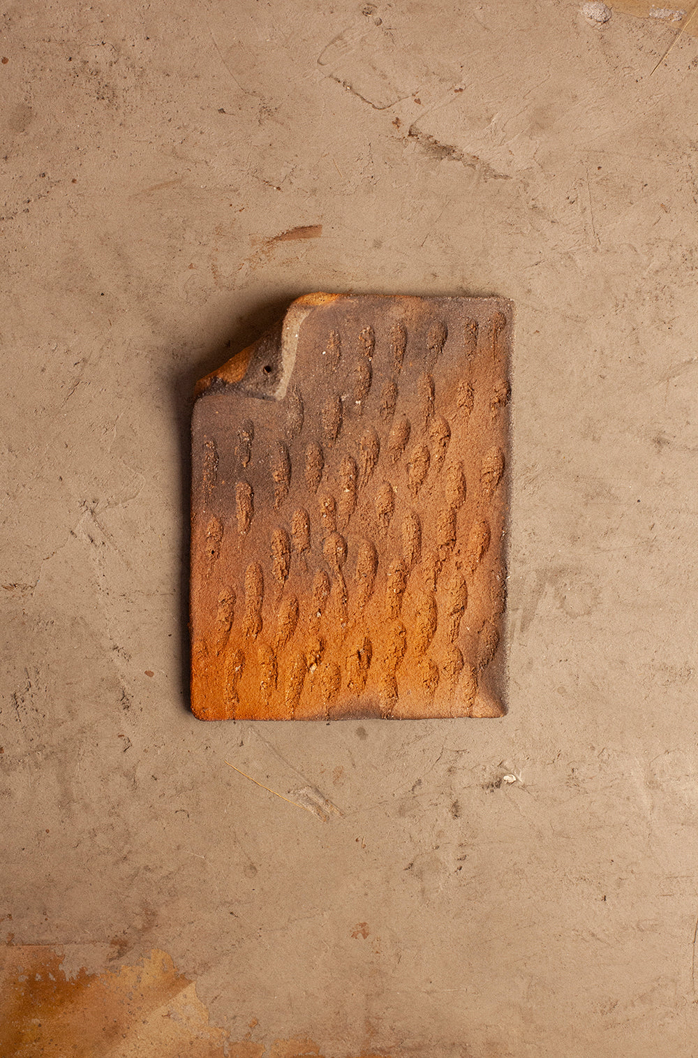 FLAT TERRA COTTA INCENSE HOLDER BY MIKOO CATAYLO